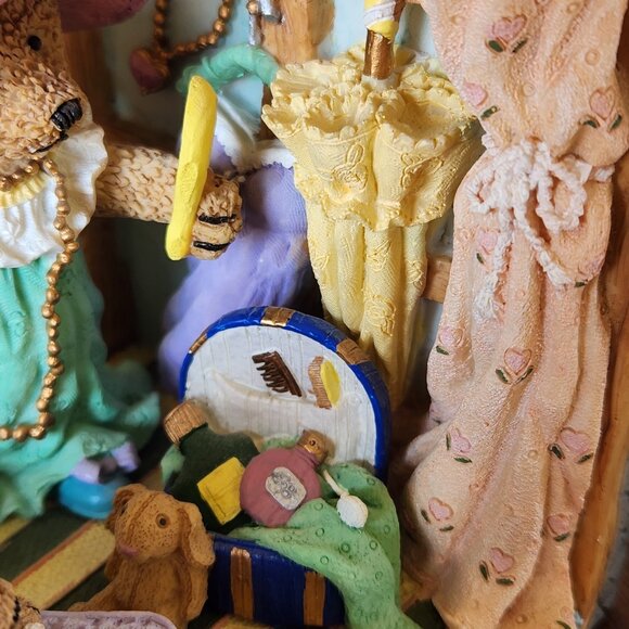 Charming Very Detailed Teddy Bear Porcelain Bookends Nursery or Girls Room Decor - Picture 15 of 16